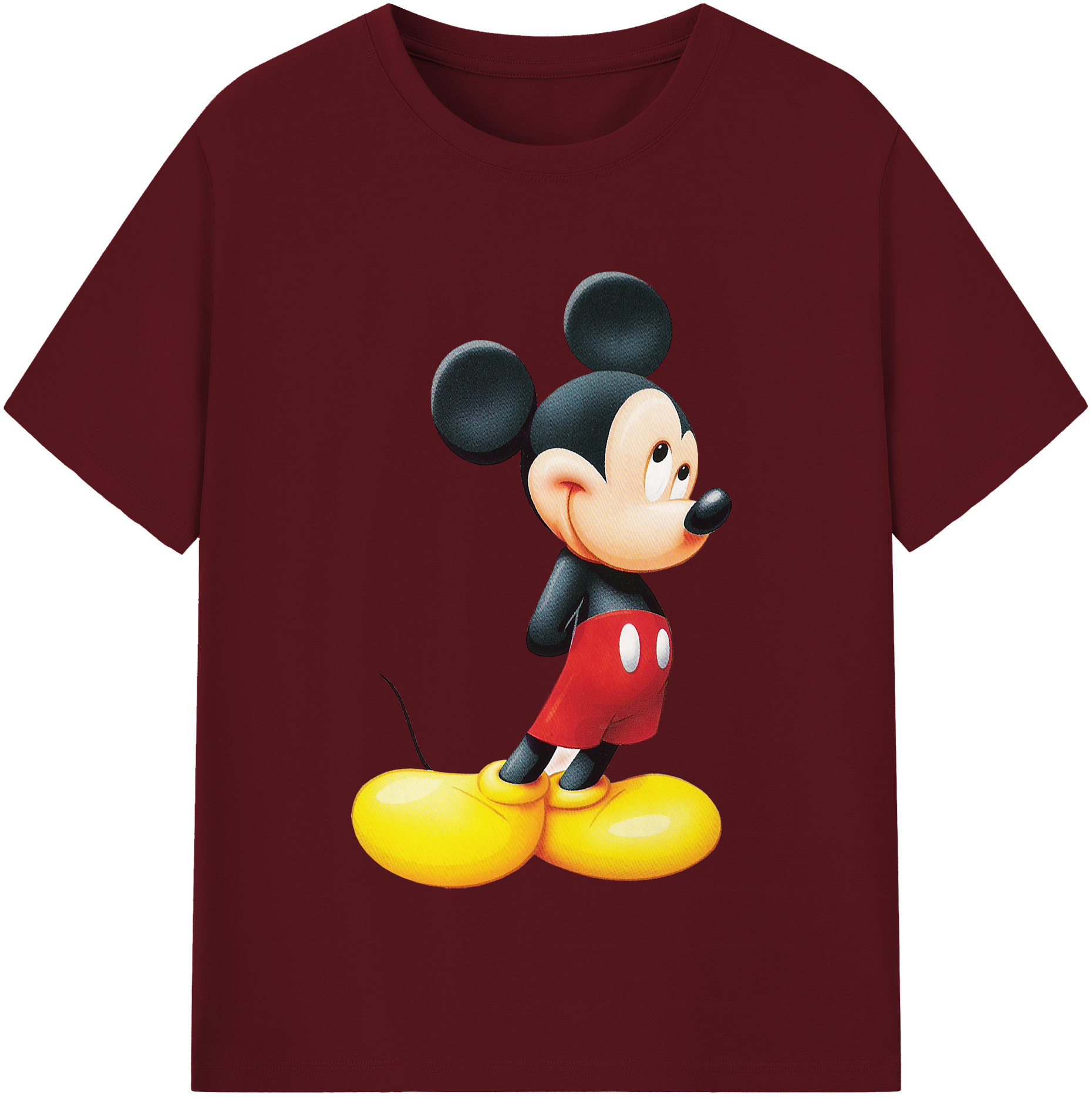 （画像用） ミッキーマウス Mickey Mouse 綿100％半袖Tシャツ（フロントプリント）